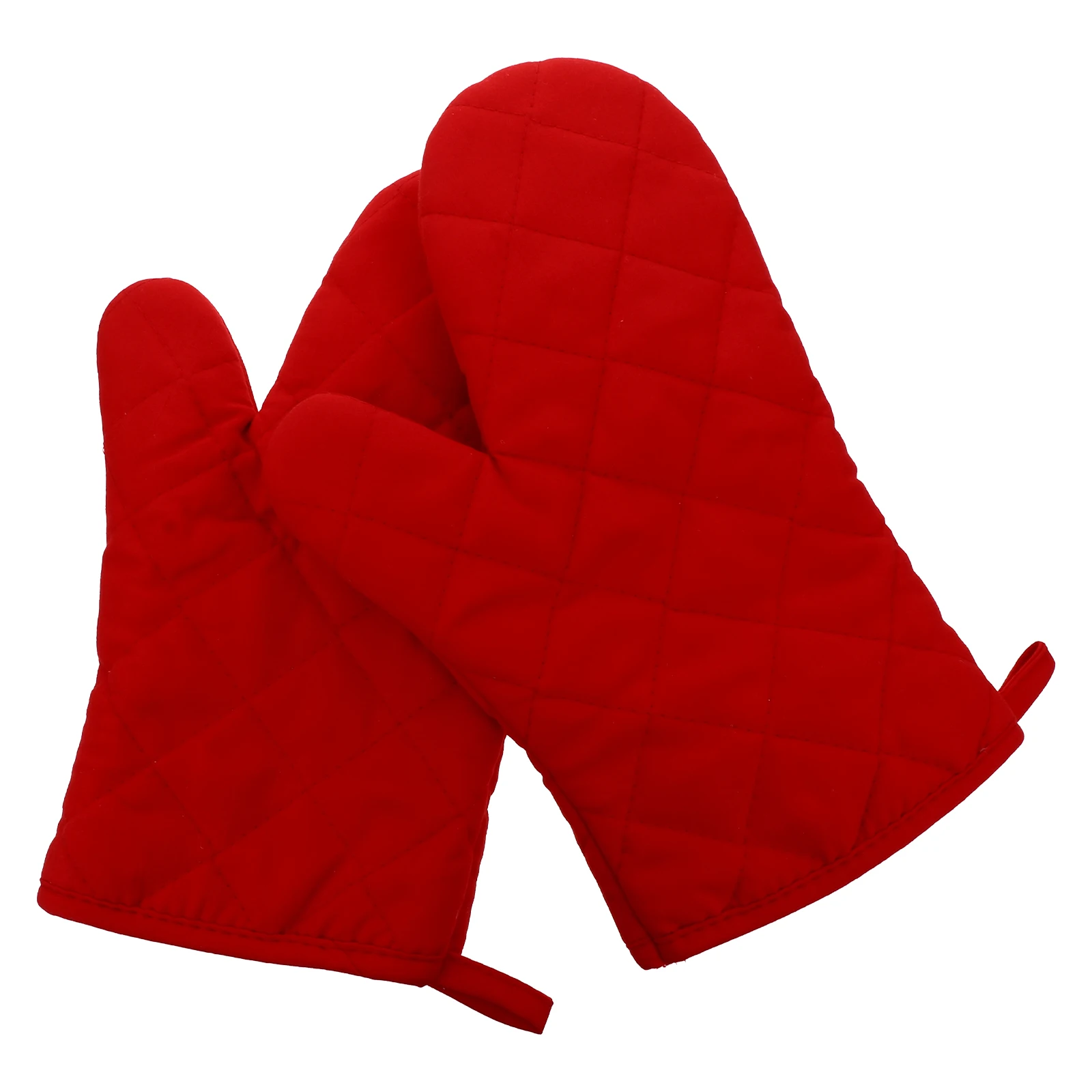 

Thick Insulation Gloves Heat Resistant Oven Mitts 1 Pair Large Red Easy Clean Non Slip Perfect for Cooking Baking BBQ Microwaves