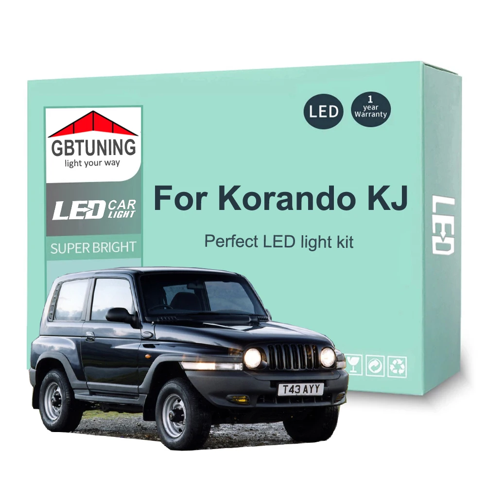 11Pcs LED Interior Light Bulb Kit For Ssangyong Korando KJ 1997-2001 2002 2003 2004 2005 2006 2007 Car Map Trunk Canbus No Error