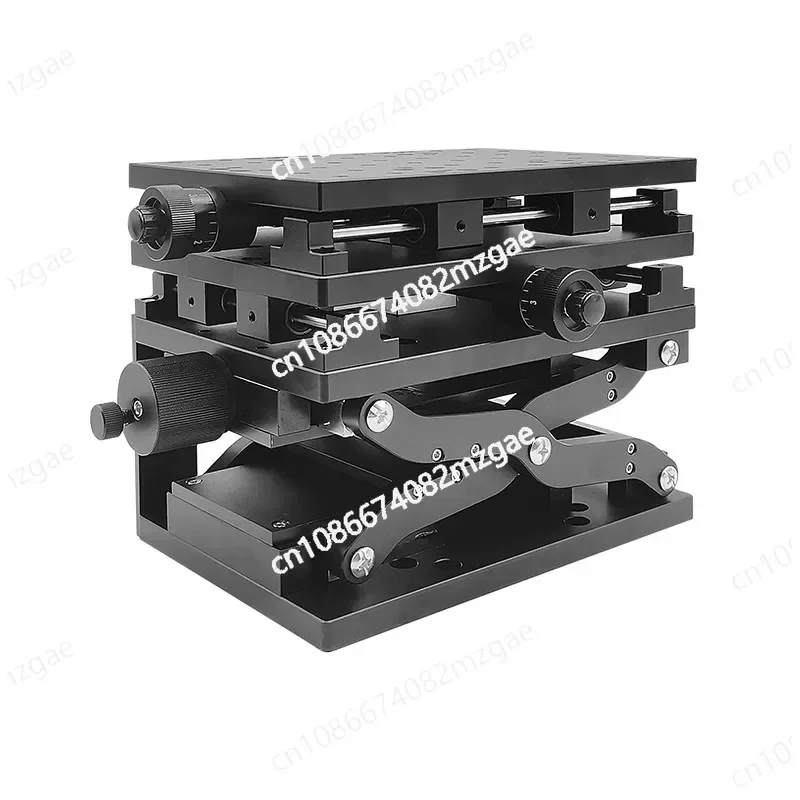 XYZ 3 Axis Moving Table Portable Manual Slide Table Translation Stage Test Stand for Laser Marking Machine 210x150x145MM