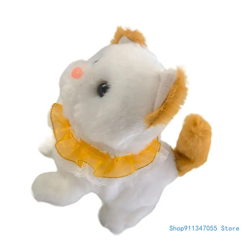 Plush Electric Cats Toy Animated Plush Cats Toy Walks Meows for Elderly Busy Professionals Students Drop shipping