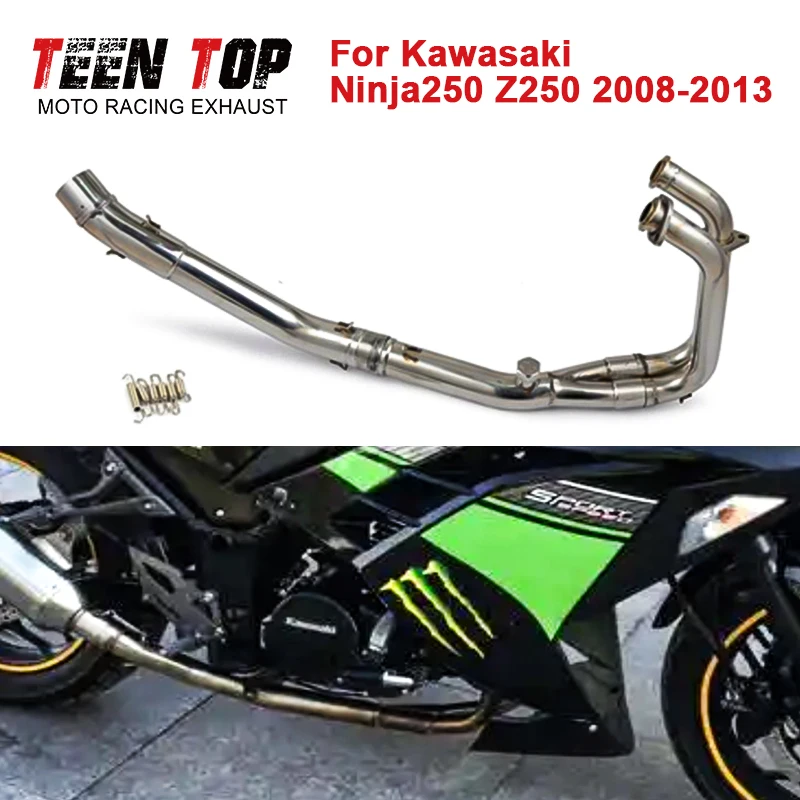 

Motorcycle Exhaust Front Link Pipe For Kawasaki Ninja250 Exhaust Header Z250 2008-2013 51mm Modified Escape Moto Front Tube