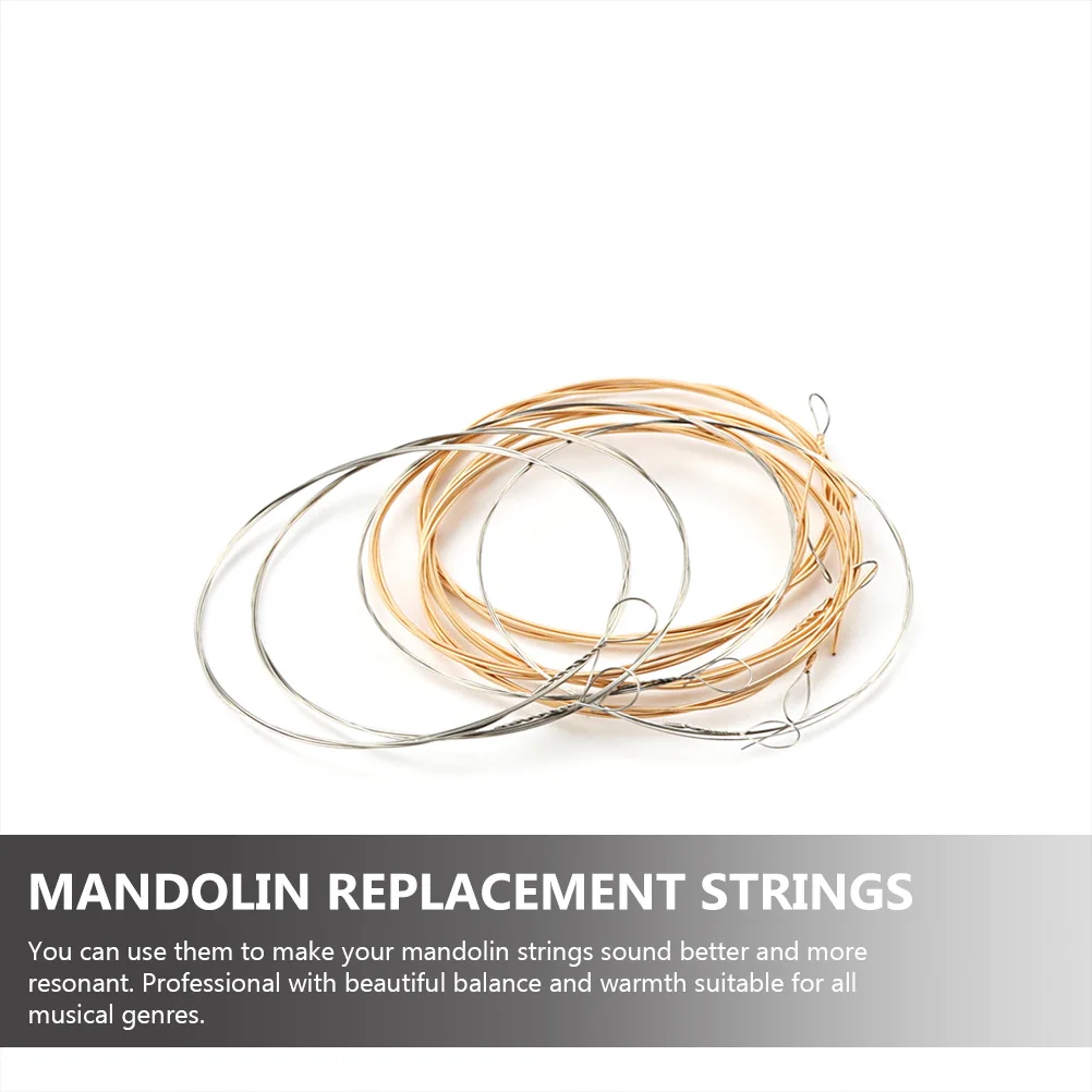 

8 Pcs Strings Mandolin Parts Replacement Supplies Supply Steel Accessory Accessories