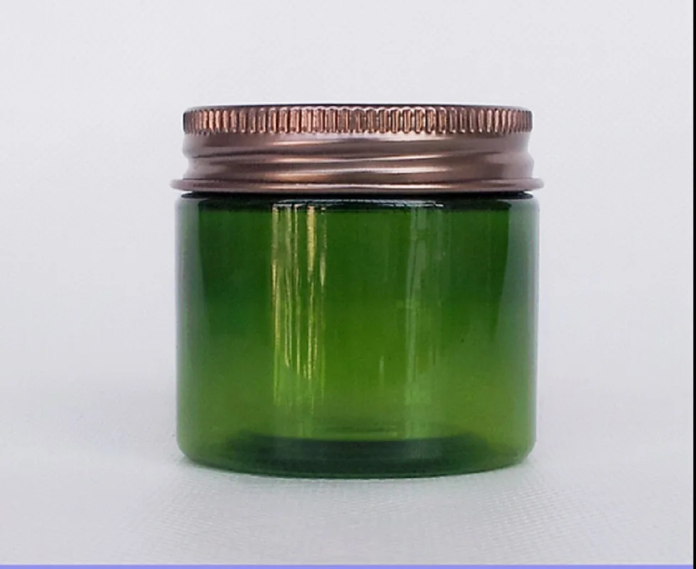 50grams green PET Jar pot black clear white cream mask gel essence gel mlisturizer emulsion wax skin care cosmetic packing