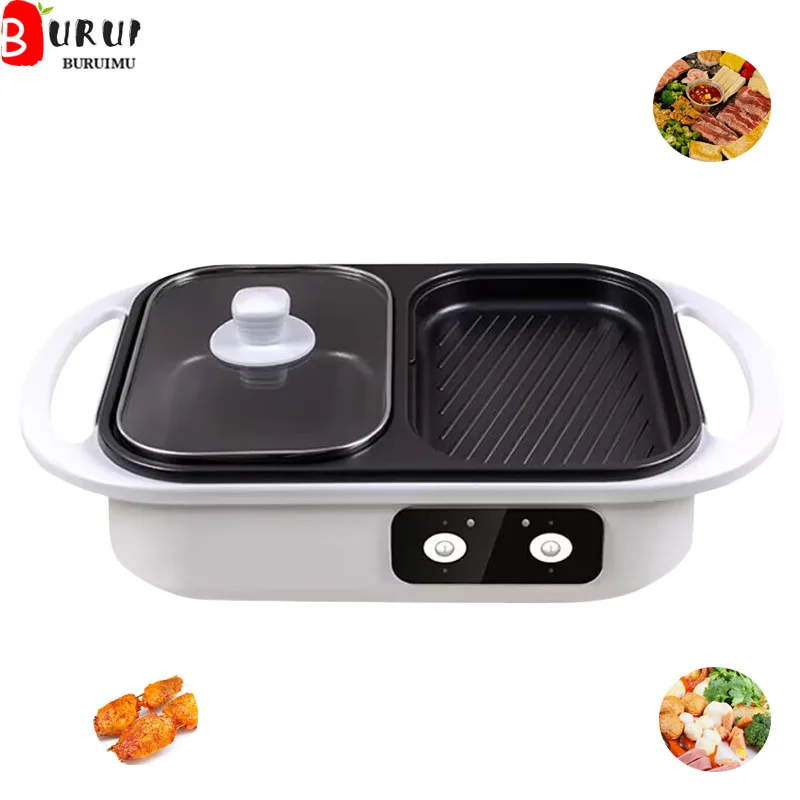 

Multi functional Non Stick Plate BBQ Hot Pot Skillet Pan