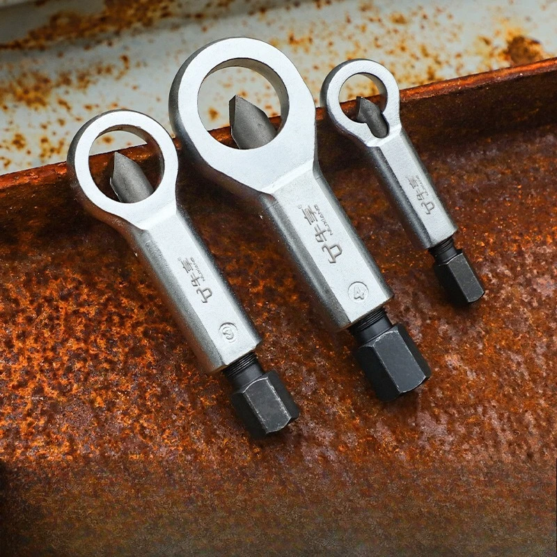 Screw Splitter Set Remover Tools,Rusted Nut Breaker,Steel Nut Remover Extractor,Manual Pressure Nut Cracker Metal Splitter