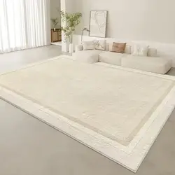 High Quality Carpet Living Room Light Luxury High-end Sofa Floor Mat Cream Style Bedroom Home Wabi-sabi Style Plain Carpe