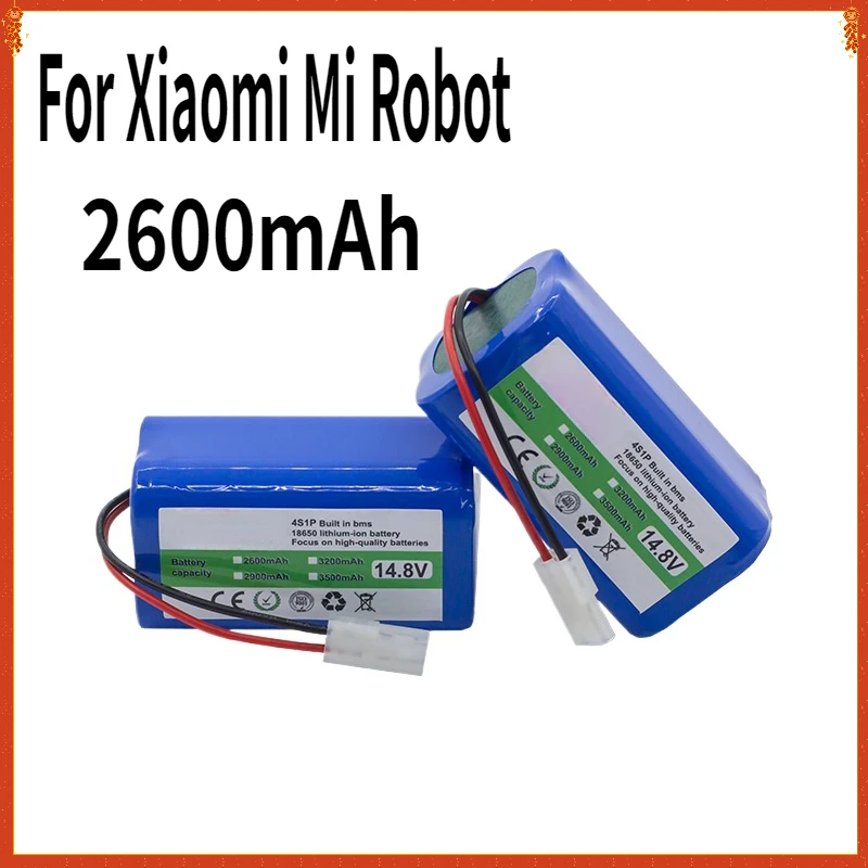 

14.8V 2600mAh Sweeper Battery for Xiaomi Mi Robot Vacuum G1 R30/R35 B11 MJSTL Mop 2 Lite, ATA Jia2 N011-4S1P