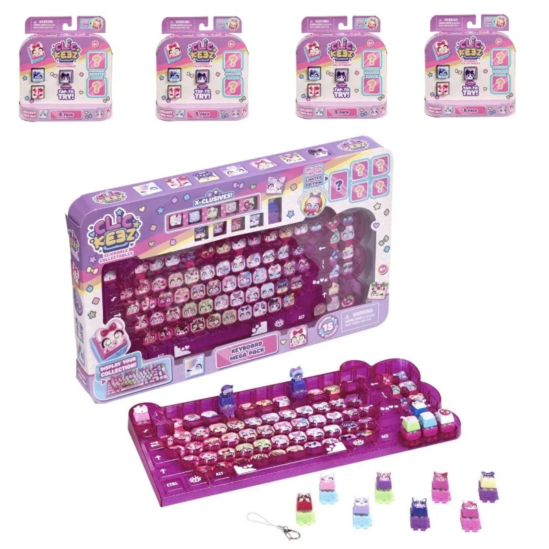 Clickee Mechanische Tastaturfigur Rucksack-Anhänger Schlüsselanhänger Blindbox Dekompressions-Sammelstück Kinderspielzeug – Detail 1