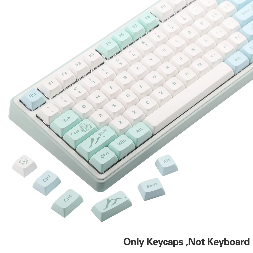 

New PBT Keycaps Green Leaf XDA Keycaps Theme Keycaps For Gateron Cherry MX Switch Mechanical Keyboard