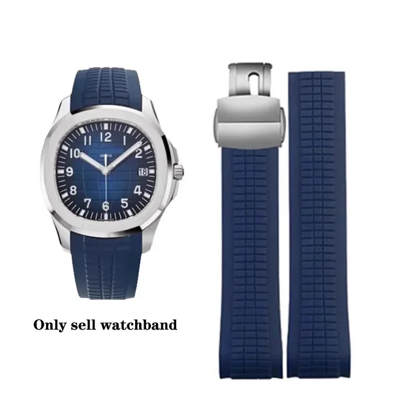 Silicone Rubber Strap For PP Patek Philippe Grenade AQUANAUT Series 5167A/5168G Watch Strap Accessories  21mm