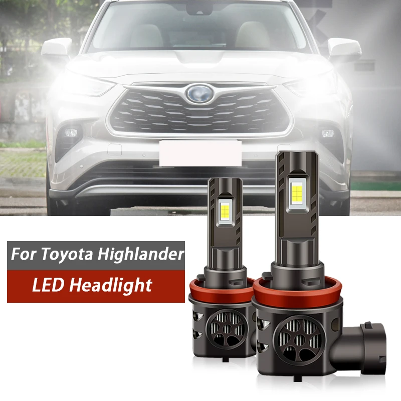 

2PCS LED Car Headlight 15000LM CSP 110W 6500K Light Bulb Kit Turbo Light 12-24V For 2019 Toyota Highlander 2014 2015 2016 -2020