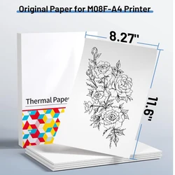 A4 Paper US-Letter Size Thermal Paper Printing Paper for Thermal Printer Portable A4 Printer Phomemo M08F P831