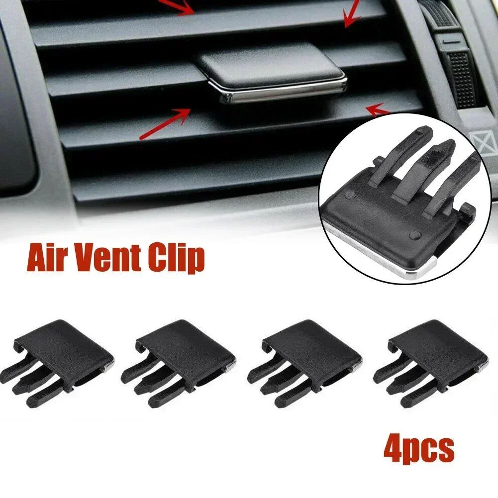 

4x Car Air Vent Outlet Card Clips Front Air Conditioning Louvre Blade Adjust Slice Clips Universal Interior Car Accessories