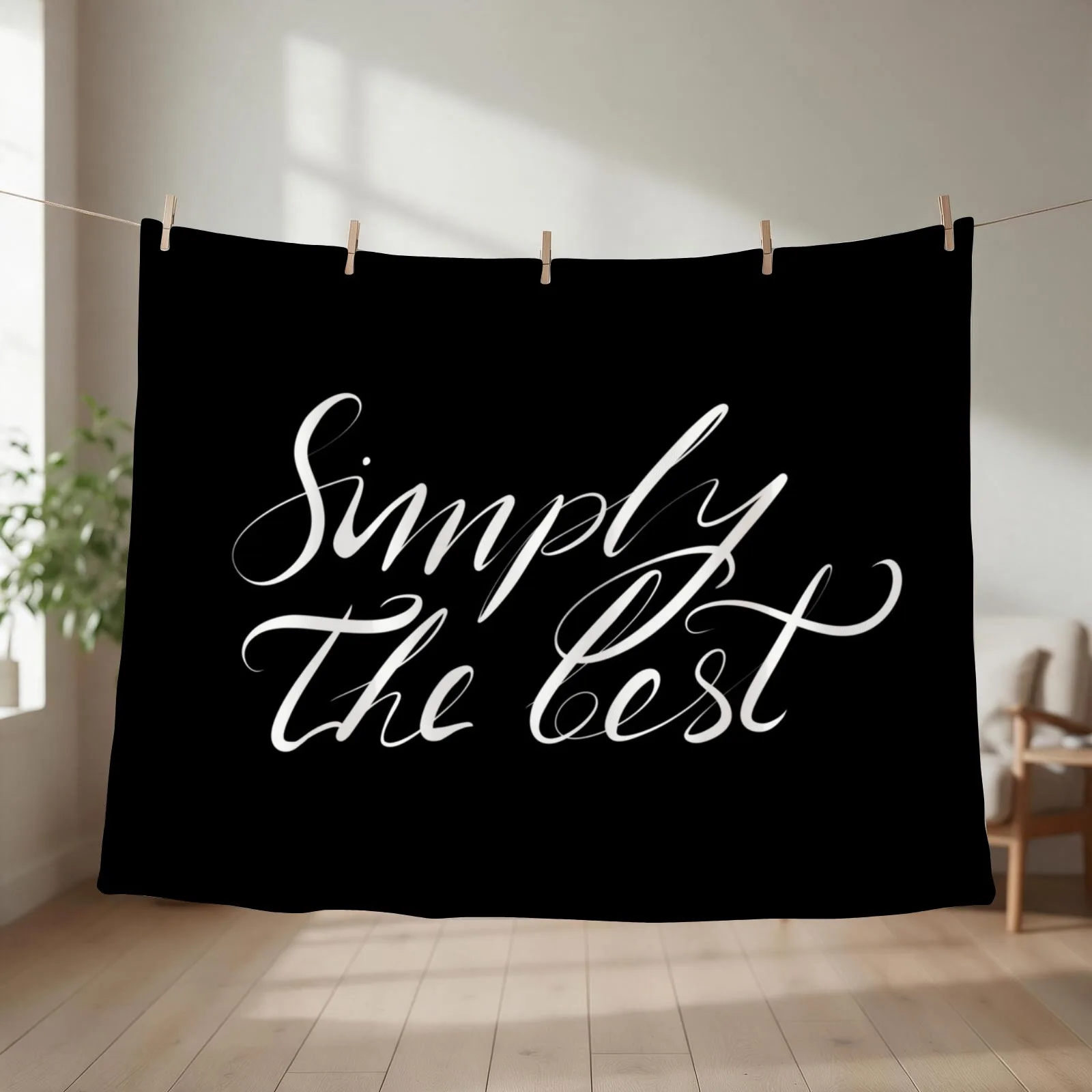 Simply the best calligraphy text saying Throw Blanket Nap warm winter Plaid Bed covers Blankets