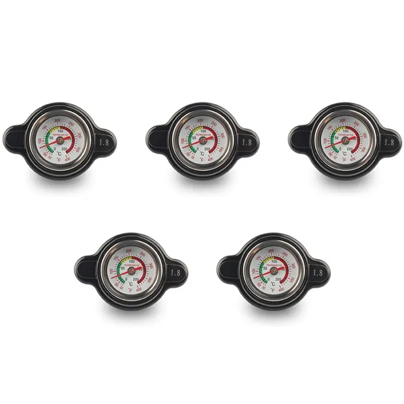 Precise 5X High Pressure Radiator Cap With Temperature Gauge, 1.8 Bar Radiator Cap 25.6Psi For Honda, Kawasaki, ,