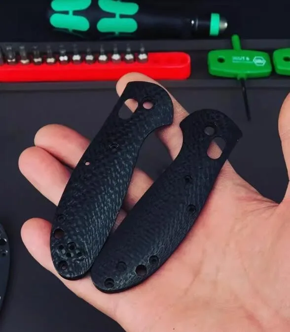 1Pair 3K Carbon Fiber Handle Scales for Benchmade Griptilian 556 Folding Knife