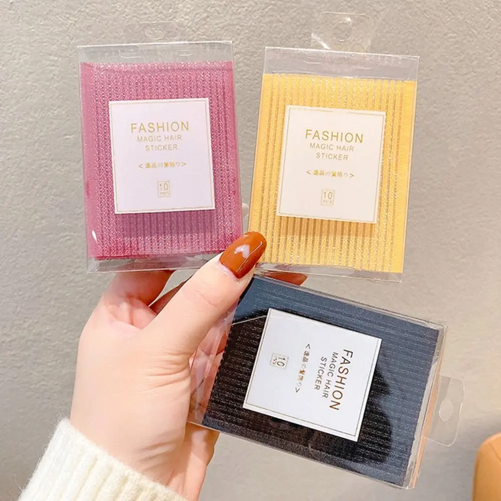 10Pcs/Set Fashion Hair Accessories Hair Sticky Pad Hair Fringe Nylon Bangs Magic Paste Multi-color Bangs Sticky