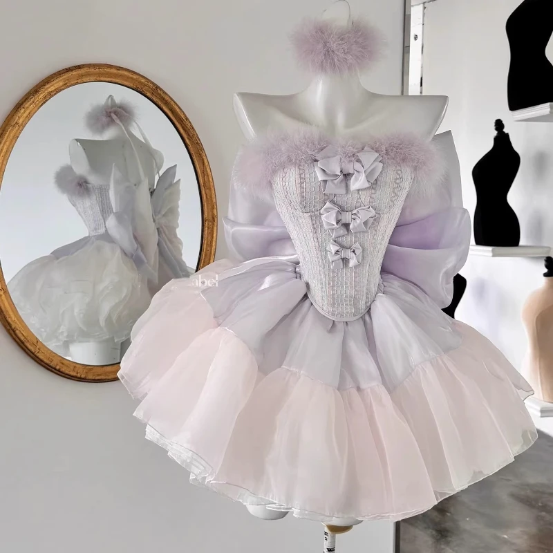 

French Sexy Sweet Lolita Tube Top Dress Slim Pure Desire Birthday Party Wedding Dress