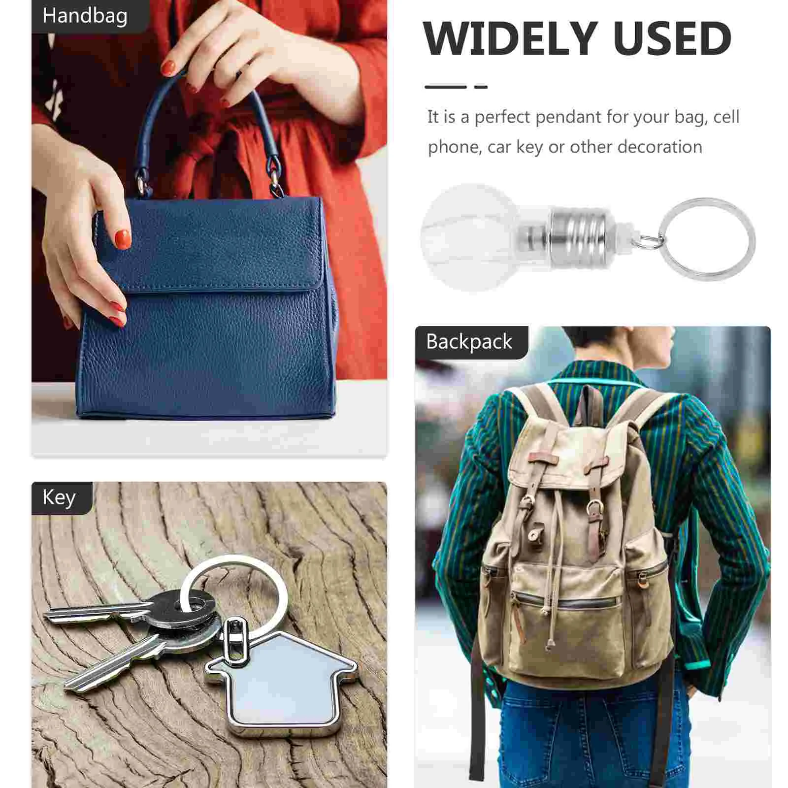 Mini lanterna LED chaveiro, lâmpada de cor, tocha chaveiro, chaveiro