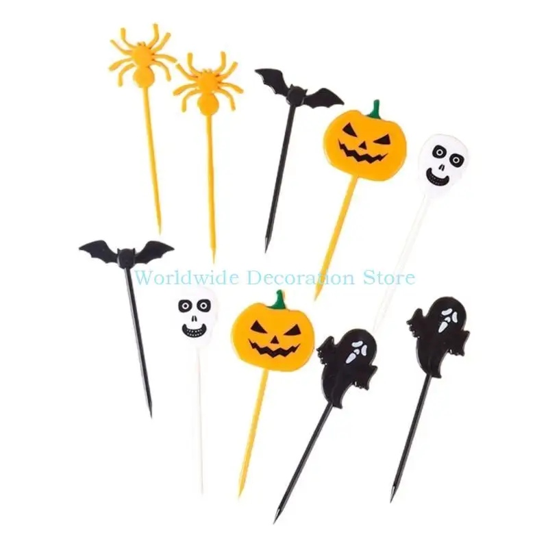 

Q39B 10 Pieces Fruit Pick Picks Halloween Theme Toothpicks Fruit Forks