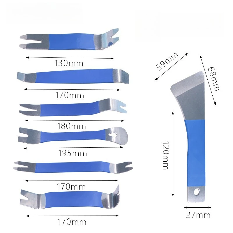 Stainless steel rocker tool, car center console navigation stereo removal door panel buckle screwdriver