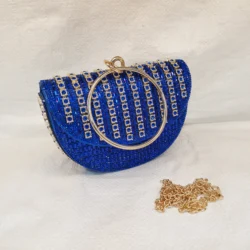 Fashion Women's Rhinestone Round Evening Bag, Lady Clutch Purse Women's Elegant Handbags For Party Wedding F1206-1