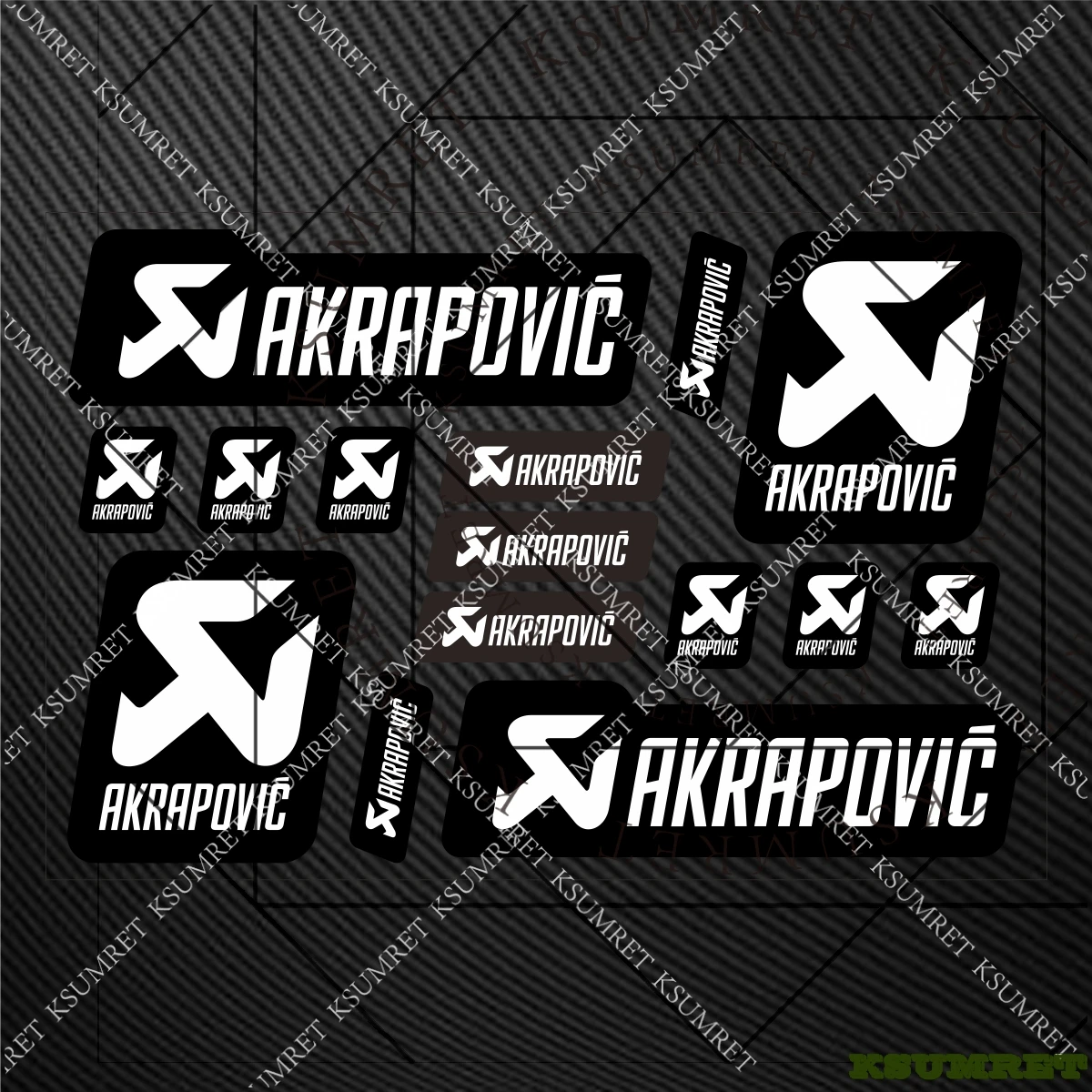 For Akrapovic Exhaust Sticker Decal Motorcycle Helmet Stickers Tank Logo Kit Emblem