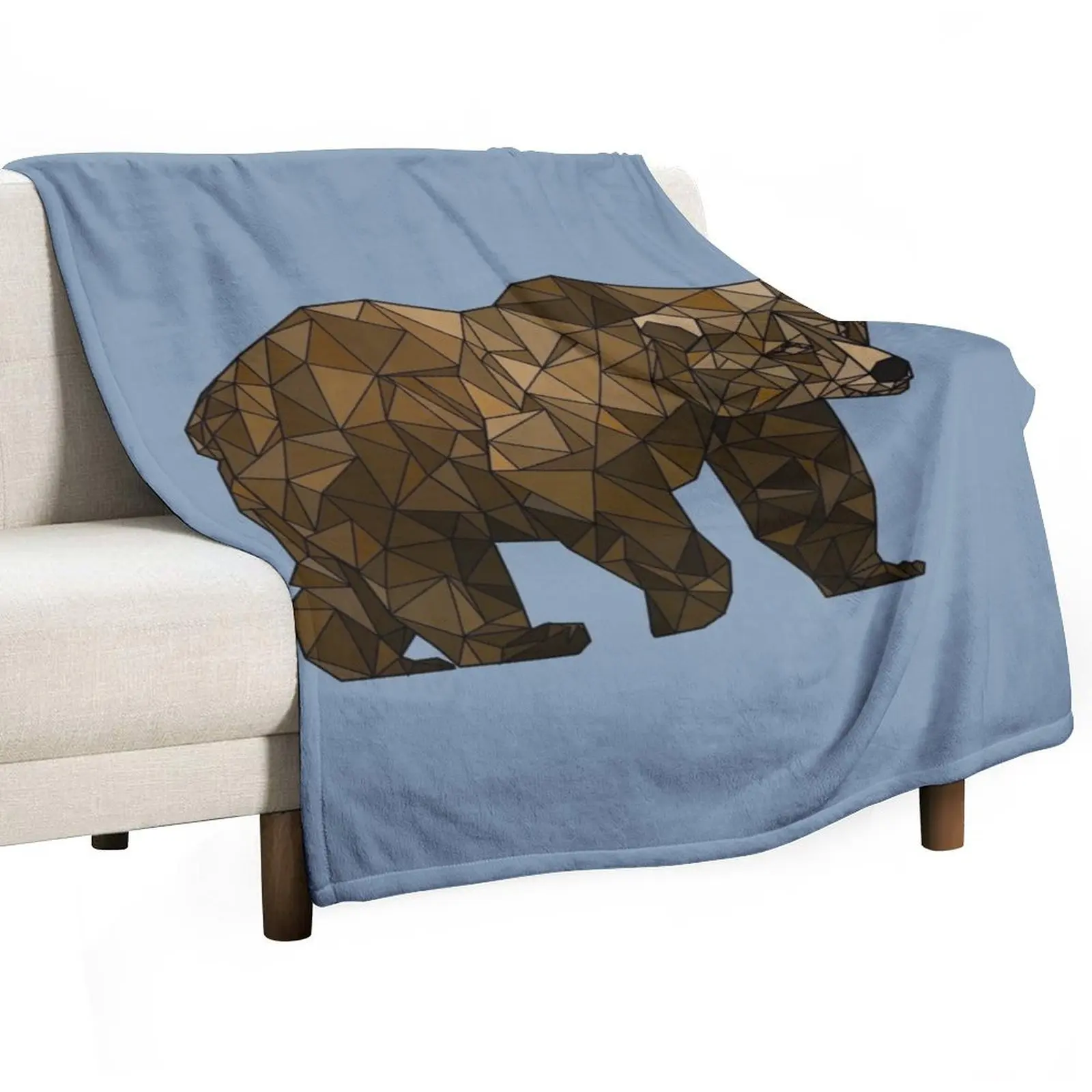 Geometric Bear Throw Blanket Winter beds For Baby Blankets