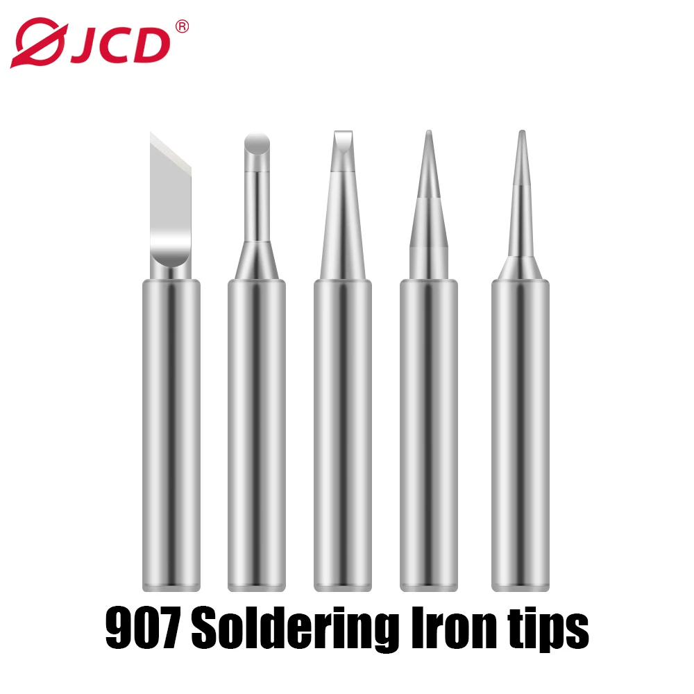 

JCD Copper substrate+Jinming ferroalloy Solder Joint Lead-free 5pc Soldering iron Head Welding Repair Tool Accessory for P907