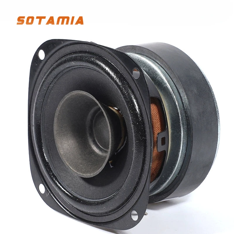 SOTAMIA 1Pcs 3 Inch Audio Full Range Speaker Unit 4 Ohm 60W HIFI Desktop Speaker Bluetooth LoudSpeaker with Tweeter Paper Cup