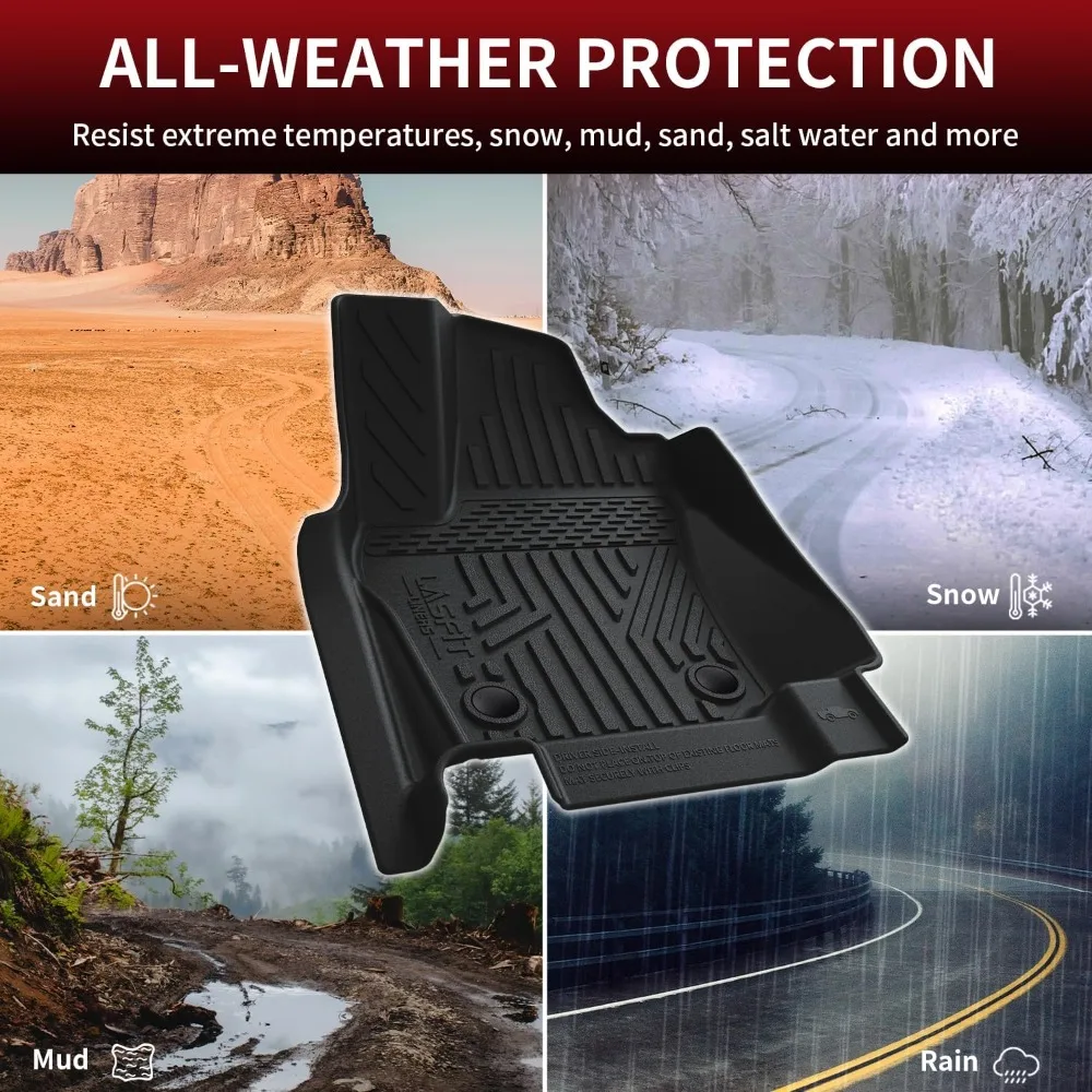 

Коврики для Toyota Tacoma 2024 2025 Double Cab (гибридные) всепогодные напольные покрытия для Tacoma