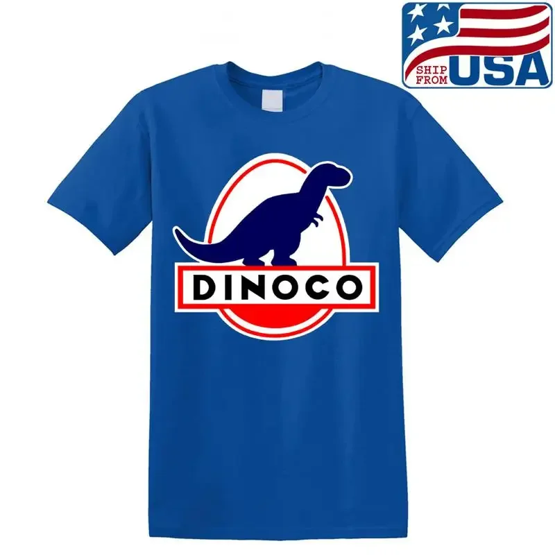 Dinoco Oil Company Petrol Gas Station Men's Blue T shirt Size S to 5XL