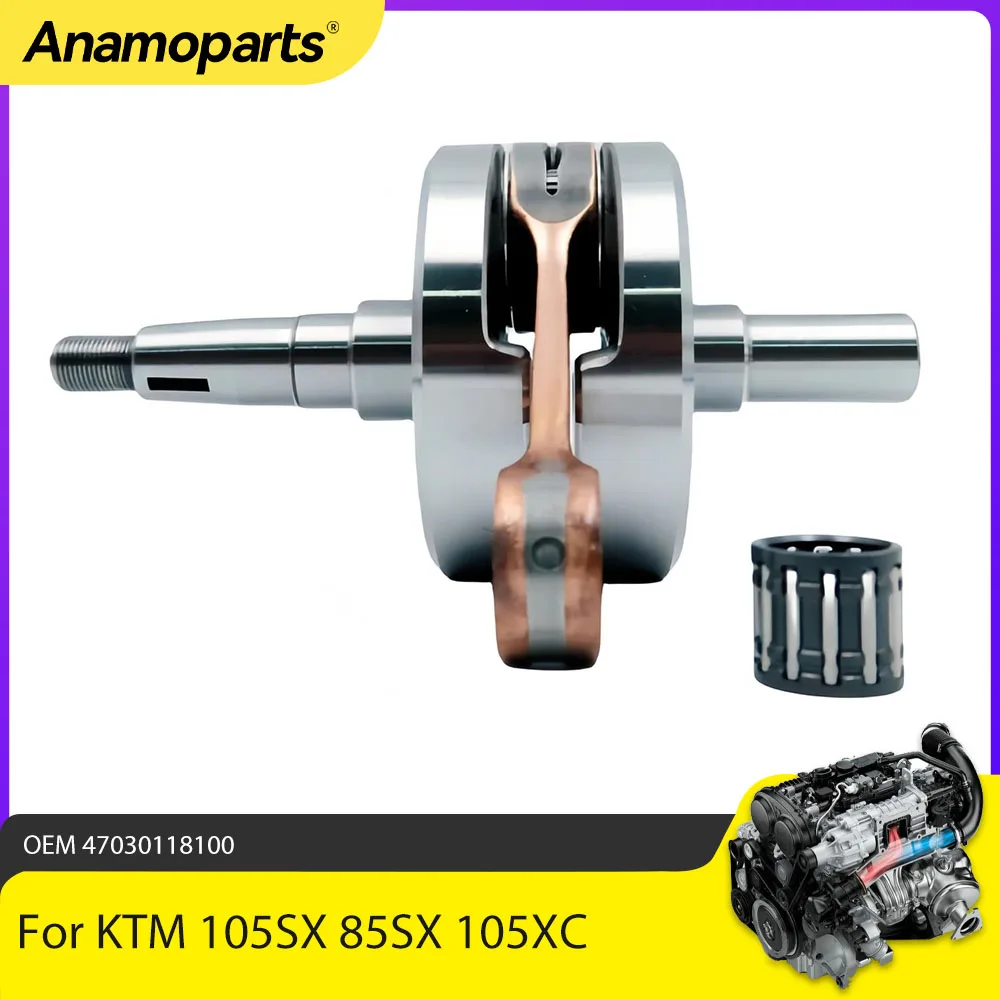 Biela del conjunto del cigüeñal de piezas de motocicleta 47030118100 Para KTM 105SX 85SX 105XC 85XC TC85 03-24 Cojinete del eje de manivela