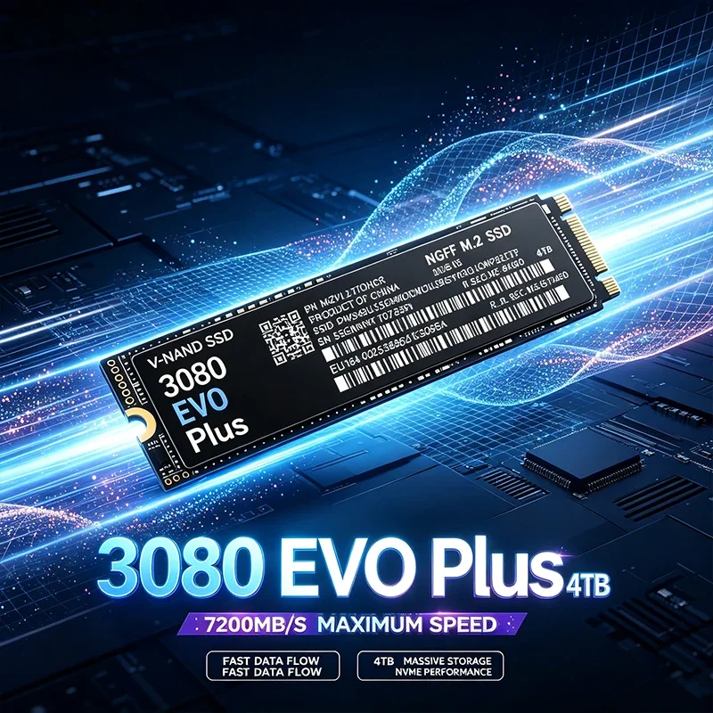 3080 EVO PLUS M.2 2280 NGFF PCIe 4.0 SSD Up to 7200MB/s Internal Solid State Drive 4TB For PS5 Laptop Desktop Gaming PC Storage
