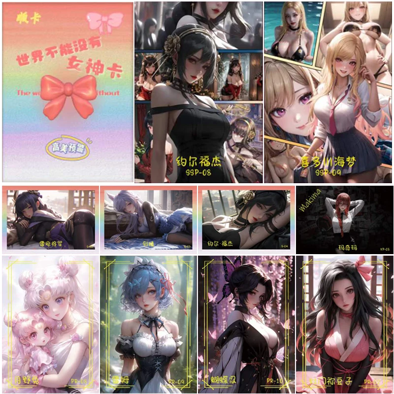 

Goddess Story Sexy Card Anime Naked Girls Demon Slayer Genshin Impact Bikini Sexy Cards Big Tits and Ass Collection Waifu Toys