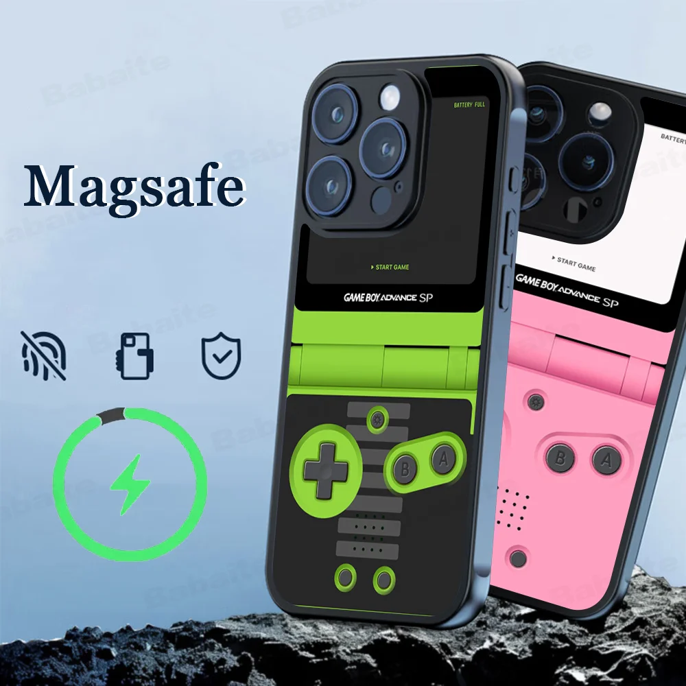 G-Gameboy B-Boy G-Game Phone Case Magesafe Magnetic Wireless Charge Case For IPhone 16 11 12 13 14 15 Pro Max Plus Mini