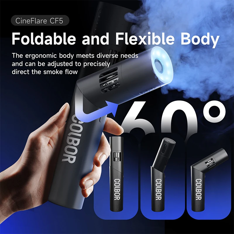 SYNCO COLBOR CF5 40W HandHeld Smoke  Fogger Machine Bendable With Remote Control Dry Ice Smoke Effect Fog Machine