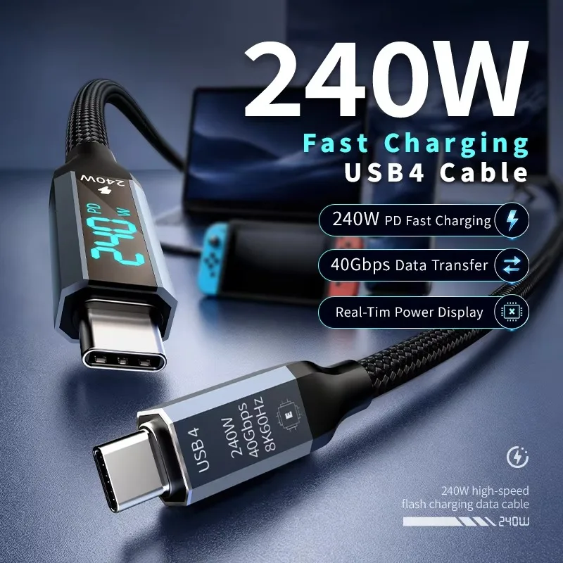 Digital Display USB C To C Cable