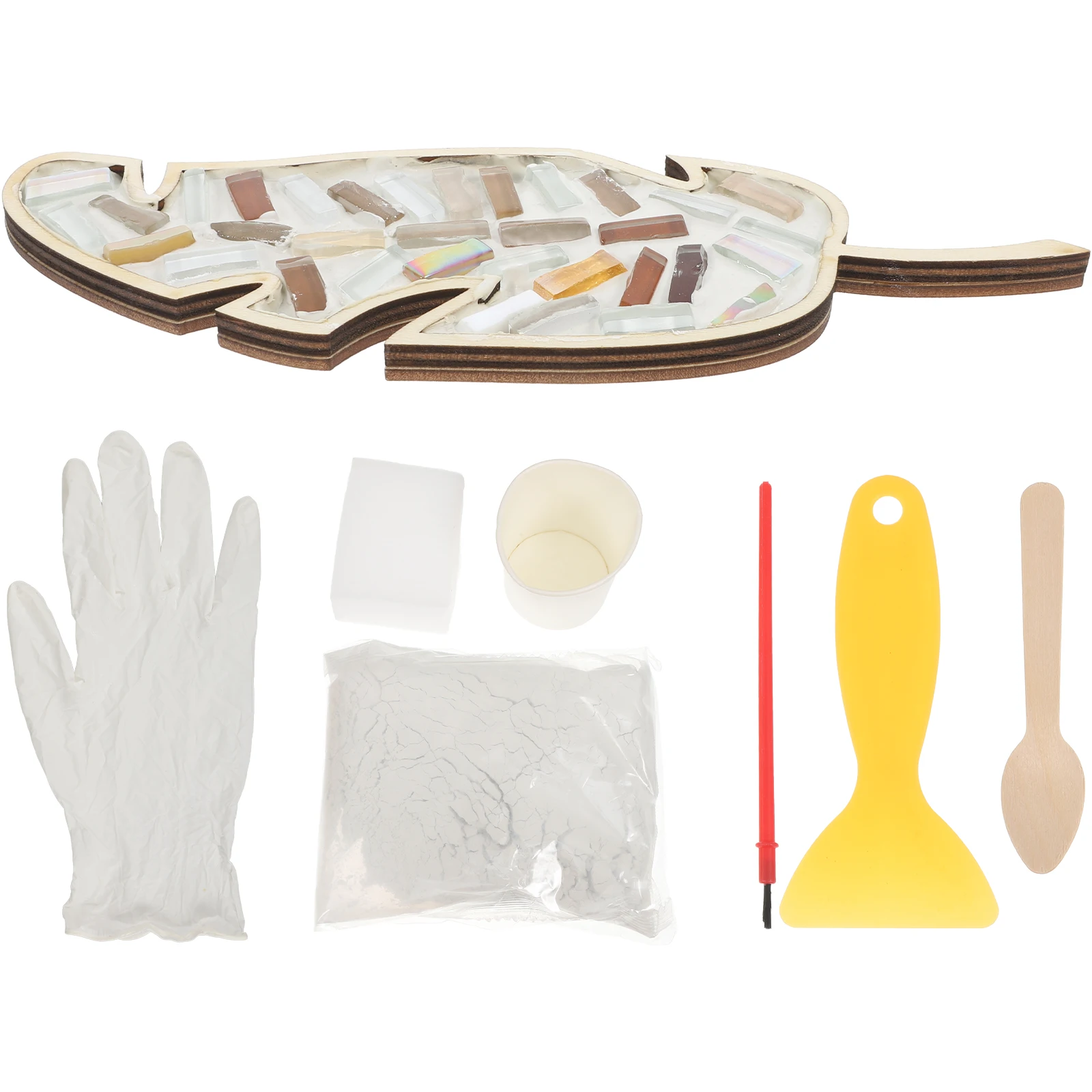 

Tool Kit 1 Set Tiles Crafts Bulk Wooden Base DIY Kits Unique Design Color Variety Suitable Present Complete Package