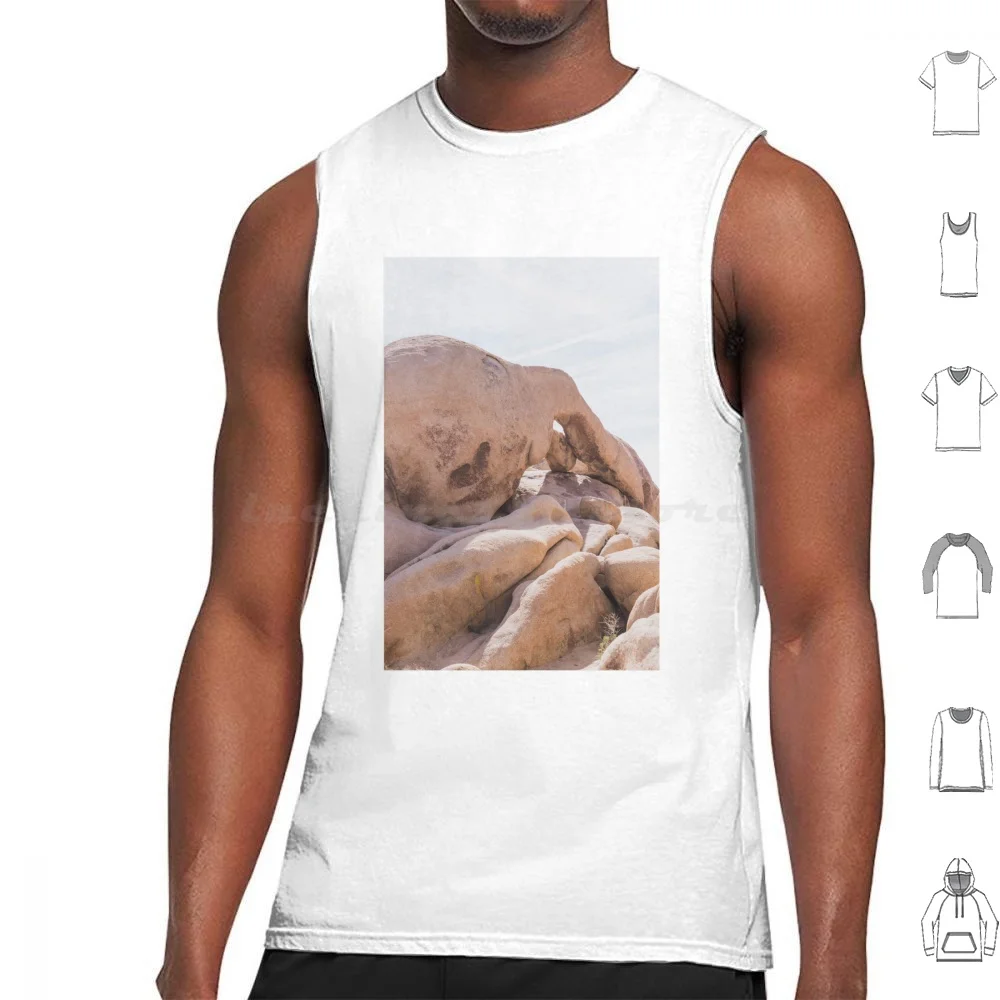 Joshua Tree Arch Rock California Tank Tops Vest Sleeveless Joshua Tree California La Los Angeles Rocks Trees Desert Clouds