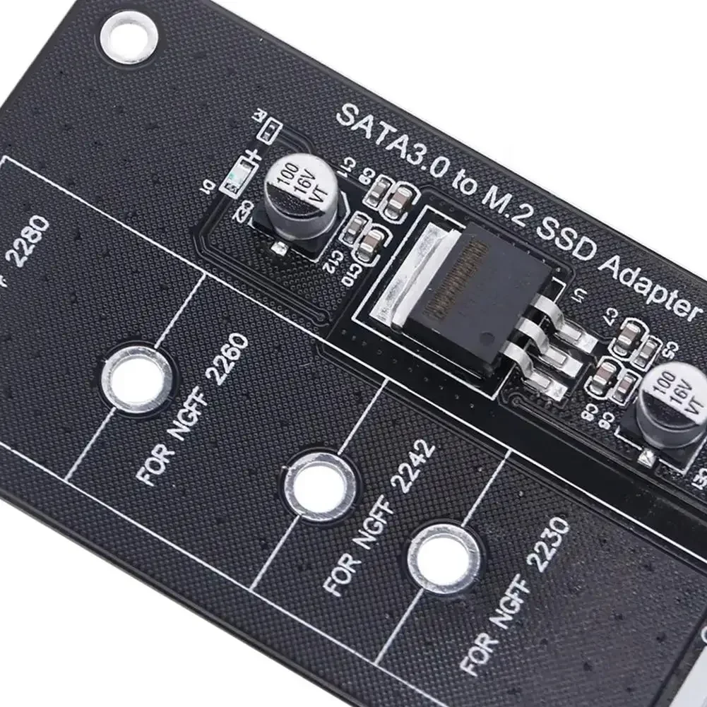 M2 To SATA3 Adapter Card High Efficiency SATA M2.SSD Convert Adapter Card NVME SSD Upgraded SATA 6 Gbps NGFF Adapter