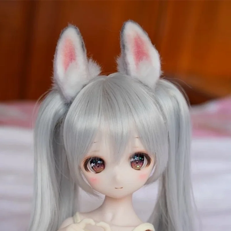 Handmade Anime Cosplay Cat Wolf Rabbit Ears Hairhoop Hairpin Headwear For BJD SD Doll COSPLAY Costume Accessories