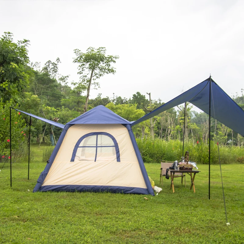 

Sunproof Waterproof Faminly Outdoor Fully Automatic Inflatable Air Tent With Awning Tente De Camping