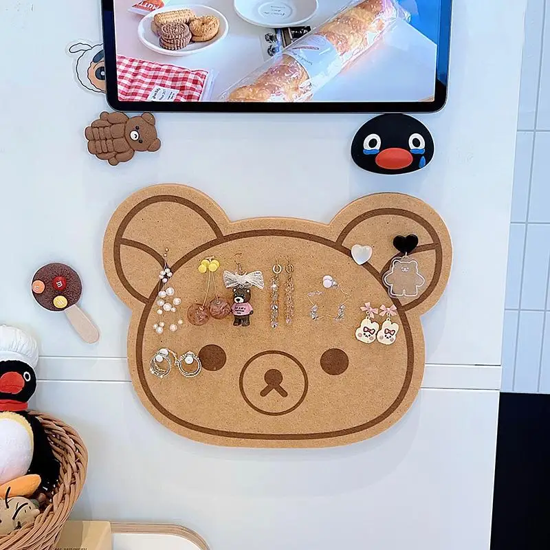 لطيف Rilakkumas الدب ورأى مجلس الكرتون دمية دب الجدار ملصق رسالة مجلس صور جدار مجلس الدمى معلقة مجلس جدار ديكور #6