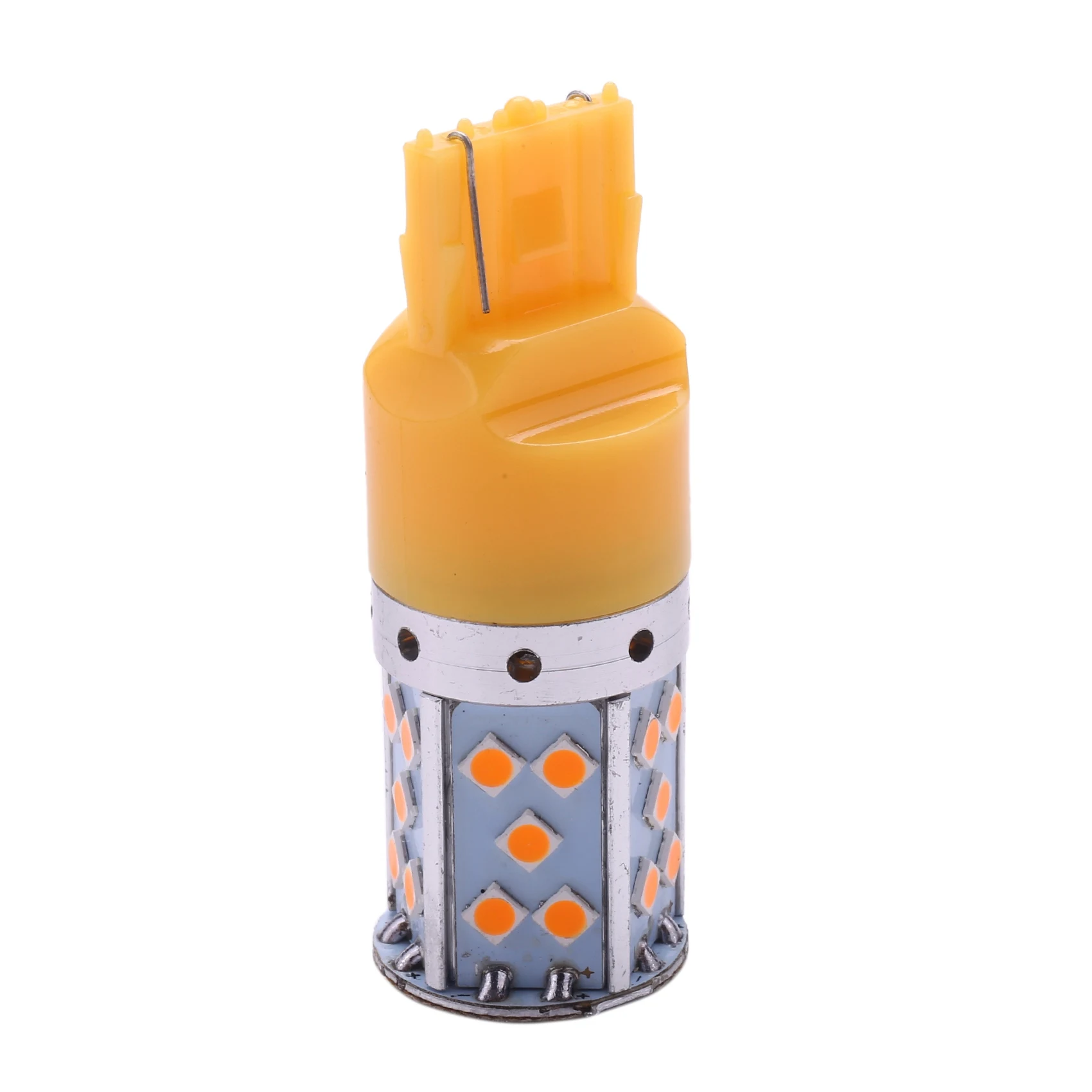 T20 W21W 3030หลอด LED CANbus สำหรับรถยนต์ไฟสัญญาณเลี้ยวแสงสีเหลืองอำพัน12V 24V