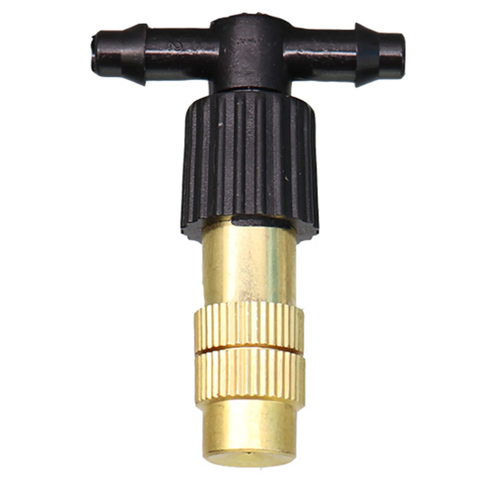 Adjustable Copper Misting Nozzle w/ 4/7mm Plastic Tee Connector Brass Watering Irrigation Sprinkler Cooling Nozzle