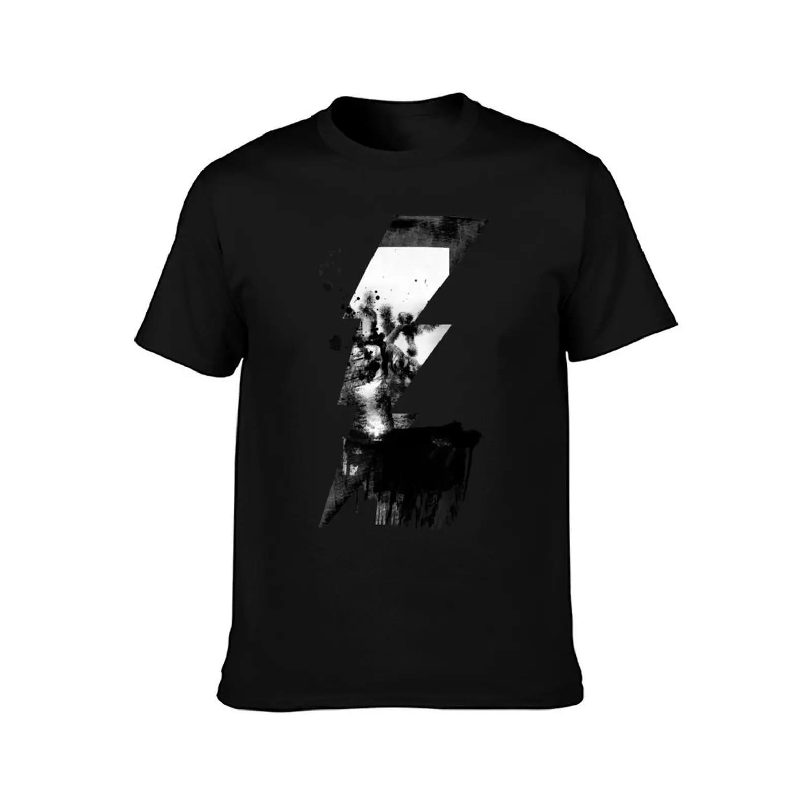 Edge U2 Joshua Tree Lightning Bolt T-Shirt, Summer Casual Cotton Tee, Oversized Streetwear Tops, Vintage Graphic Print