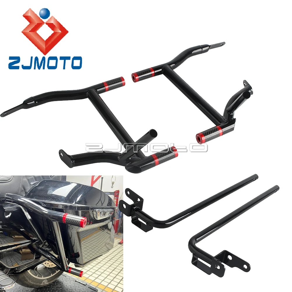 

Motorcycle Rear Saddlebag Lower Supports For Harley Touring Street Road Electra Glide Road King 2014-25 Highway Saddlebag Guard