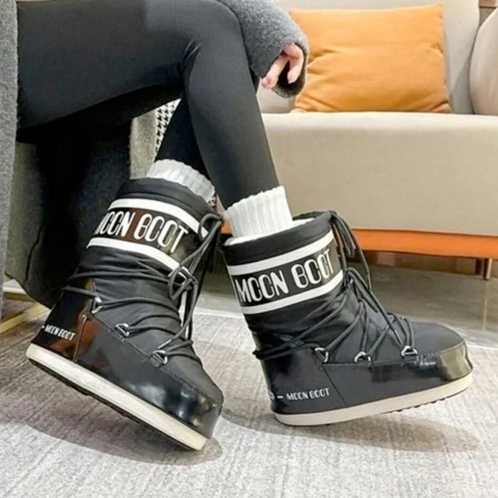 Versaflo Waterproof Moon Snow Boots Women's Mid-high Tubular Cotton Shoes