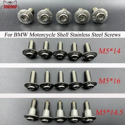 M5 de tornillos de acero inoxidable para motocicleta BMW, carcasa para R1200GS, R1250GS, ADV, R1200RT, S1000XR, RR, S1000R, C600, C650GT, F900R, F750GS, F850GS